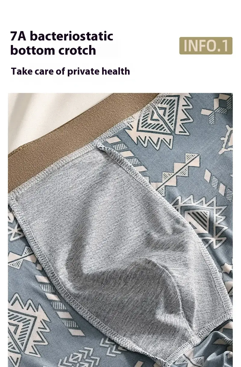 3Pcs Boxer Shorts Men's Underwear Ice Silk Underpants Sexy Panties 3A Antibacterial Breathable Elastic Lingerie Plus Size L-6XL — image 2