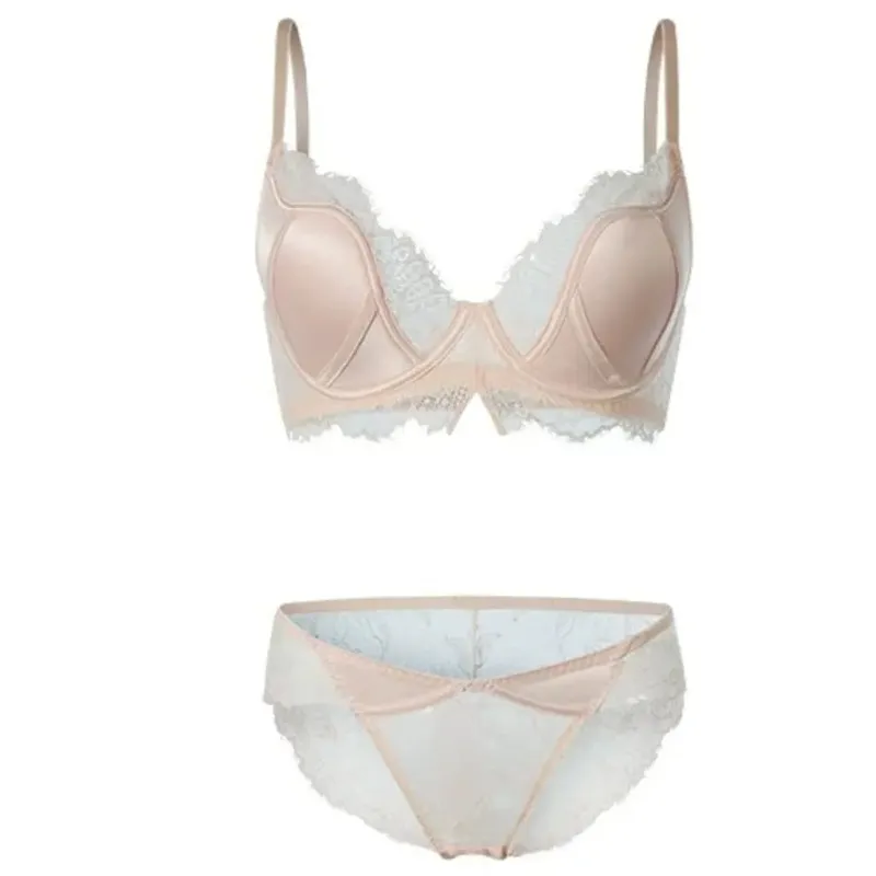 Satin Lace Push Up Bra Women Sexy Thin Breathable Minimizer Full Coverage Anti Sagging Wireless Lift Lingerie 32-38AB — image 9