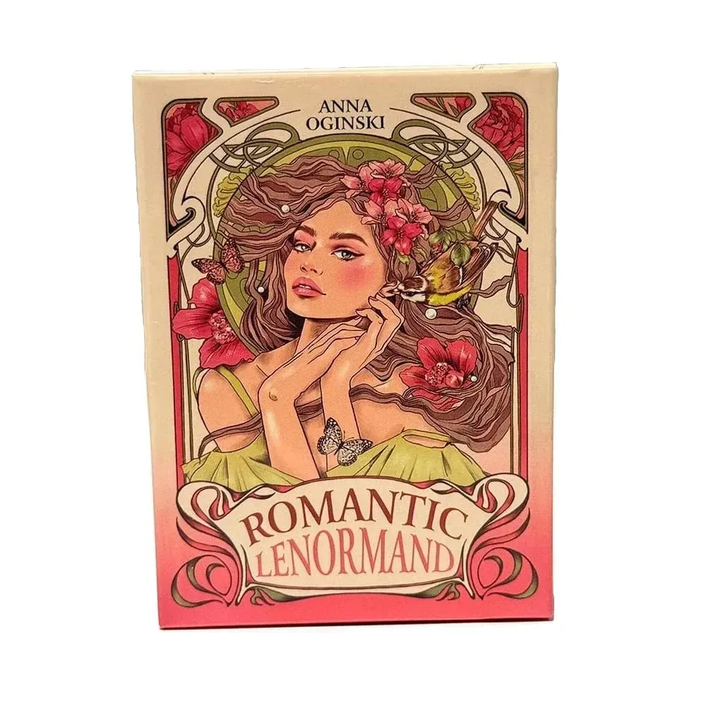Romantic Lenormand Oracle Cards 37 Deck Art Nouveau English Vision Board Game para sa Party Family Women Deck
