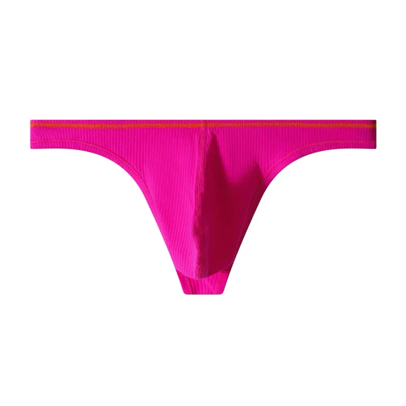1pc Men Solid Thin Edge G-strings Sexy Thongs Elastic Low Rise U Convex Pouch Underwear Breathable Comfortable Panties — image 5