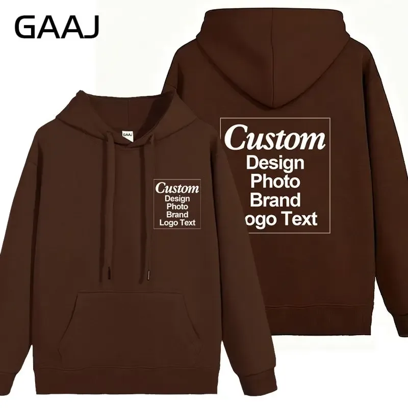 High Quality Custom Hoodie Cotton Sweatshirt Print Embroidery Brand Logo Text Photo Design Men Women Famliy Team Clothing 300g — image 55