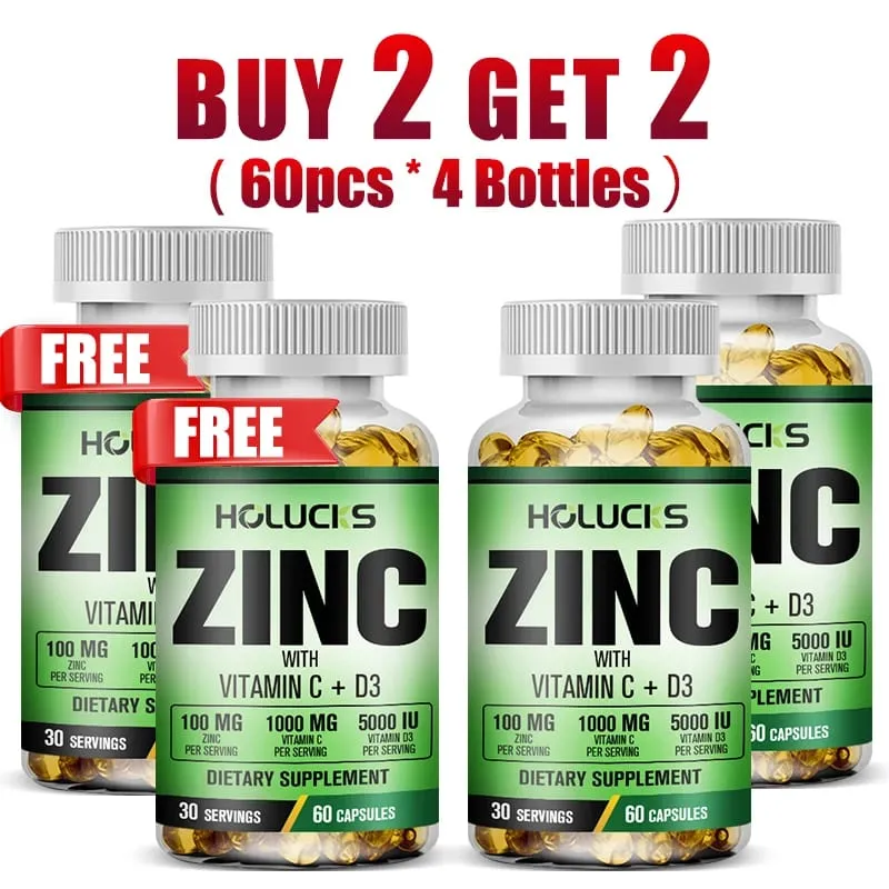 Buy 2 Get 2 Free! Zinc Capsules Support Strong Immunity & Overall Vitality Respiratory Health & Strong Bones Antioxidant — image 11