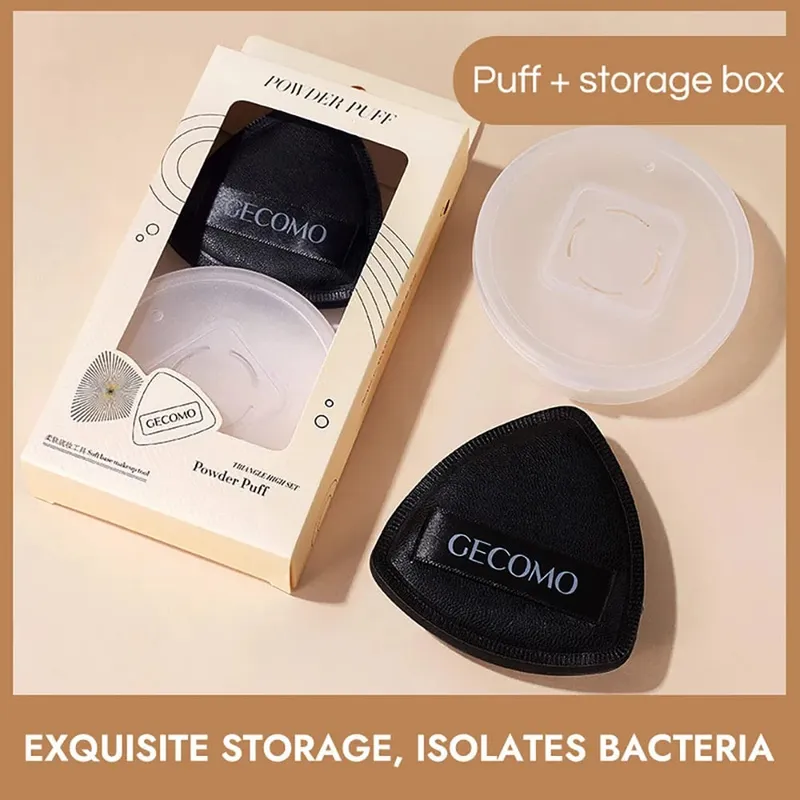 Soft Triangular Black Powder Puff Wet And Dry Dual-use Concealer Makeup Cushion