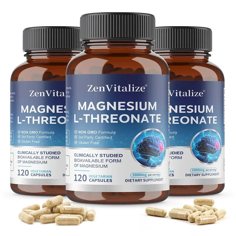 Magnesium L-Threonate Capsules Brain Focus Memory Nerve Health Muscle Strength Sleep Quality & Stress Relief Support — image 8
