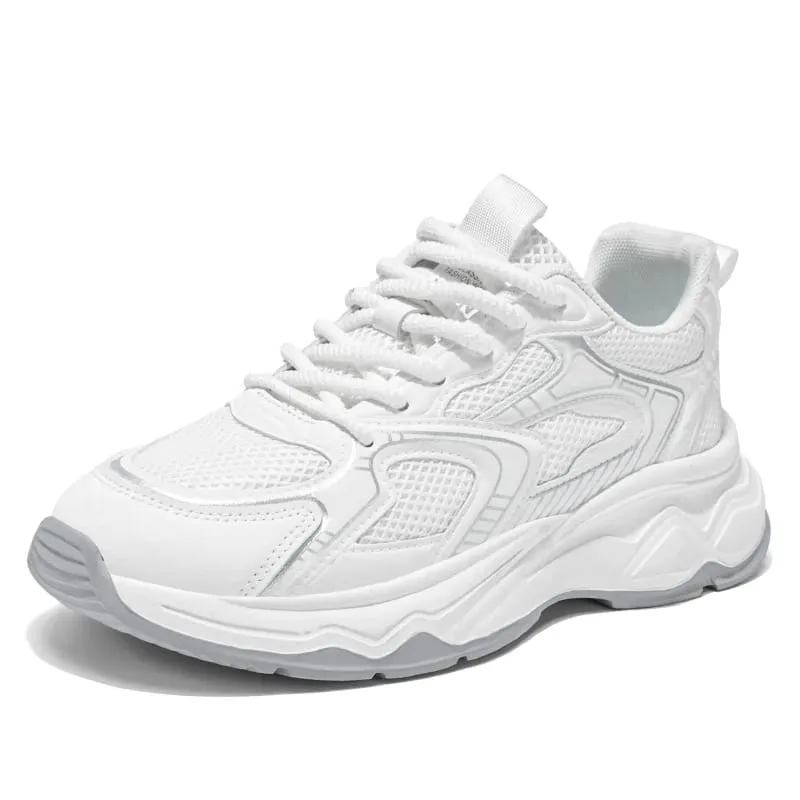Men's light mesh casual Chunky sneakers four seasons soft-sole breathable outdoor Racing running shoes youth Speed sports shoes — image 8
