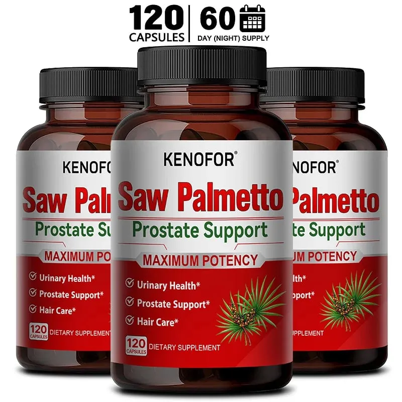 Prostatatilskud med Saw Palmetto understøtter urinvejssundhed Urtesundhedstilskud 120 vegetariske kapsler — image 11