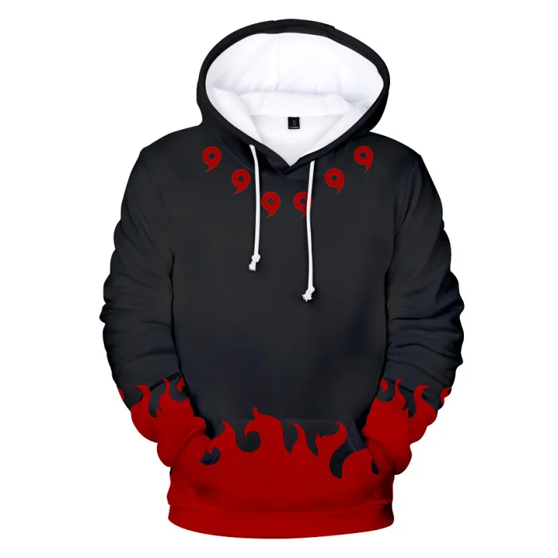 Bandai Naruto 3D Anime Hoodie – Men's Streetwear Cosplay Harajuku & Y2K Style – Trendy & Comfortable — image 11