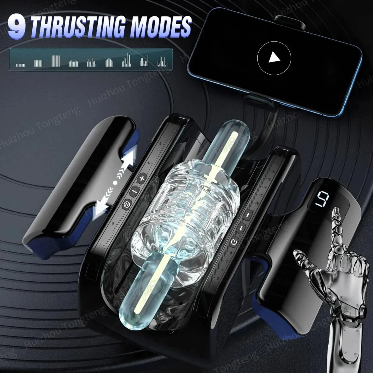 Automatisk Male Mastusbafor 3D Realistic Textured Sleeve Mandlige Masterburters Pocket Puzzy Silikone Sweater Vandtæt sexlegetøj — image 3