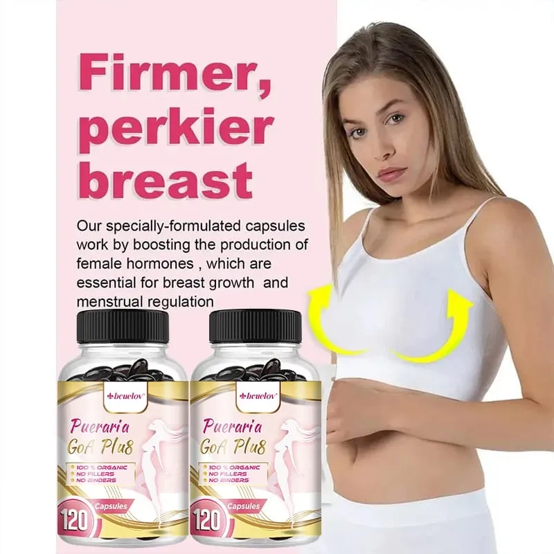 Pueraria Mirifica Capsules 500mg Help Breasts Firm Elastic & Curves Estrogen Balance Menopause Support & Skin Nourishment — image 3
