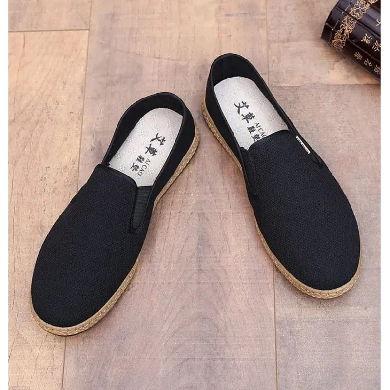 Summer Men's Mesh Shoes Hollow Breathable Lightweight Men's Cloth Shoes Soft soled Anti slip Men's Shoes — image 5