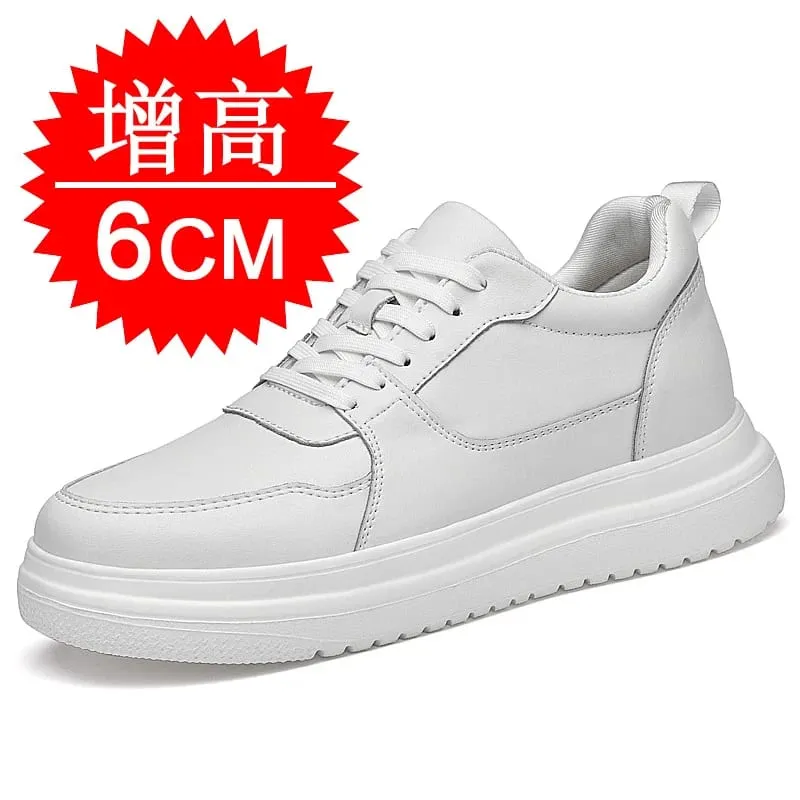 Plus Size37-46 Lift Sneakers Mand Elevator Sko Højde Øg Indersål 8cm Hvid Sort Højere Sko Mænd Fritid Mode sneakers — image 9