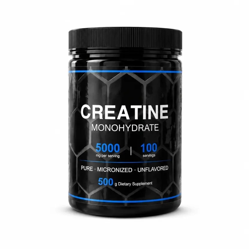 Pure Micronized Creatine Monohydrate Powder 5000mg Per Serving Sports Exercise Performance Support Supplement 100 Servings