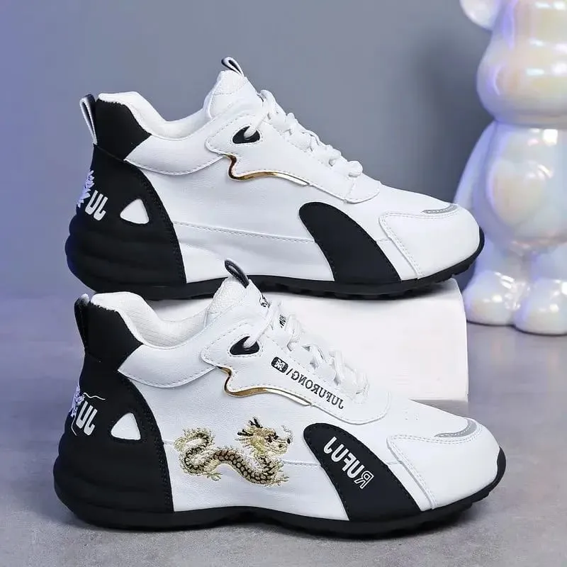 Fashion Men's Casual Shoes Luxury Men's Sneakers Leather Waterproof Sports Shoe Lightweight Breathable Non-slip Basketball Shoes — image 9