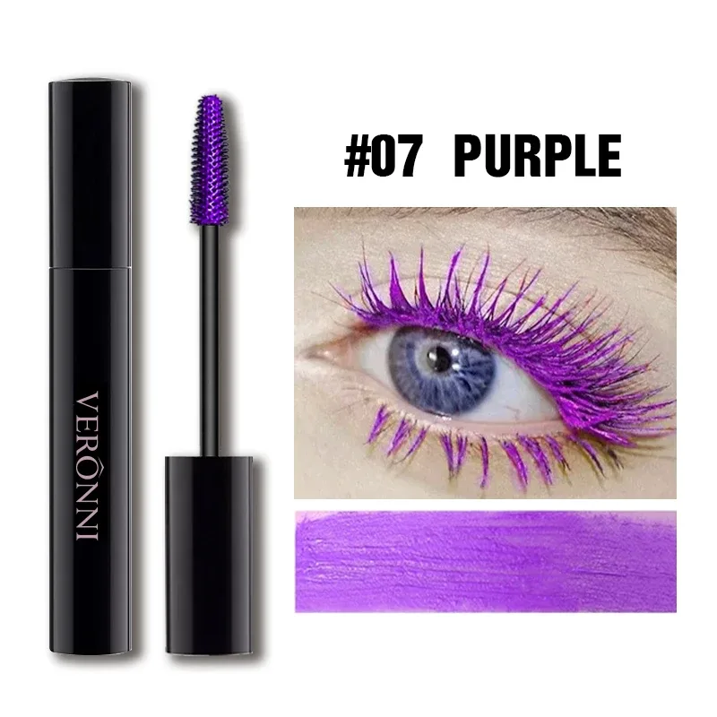 Mascara 7 Shades Colorful Waterproof Long Lasting Curling Lengthening Thick Eyelash Makeup Party Cosplay Festival Eye Makeup Cos — image 13