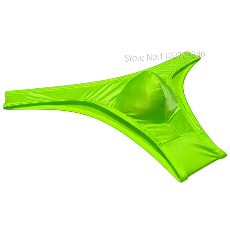 Silky Smooth Bikini Briefs Men's Enhance Pouch Micro Underwear Slip Sexy Beach Briefs Breathable Sissy Panties Pool — image 24