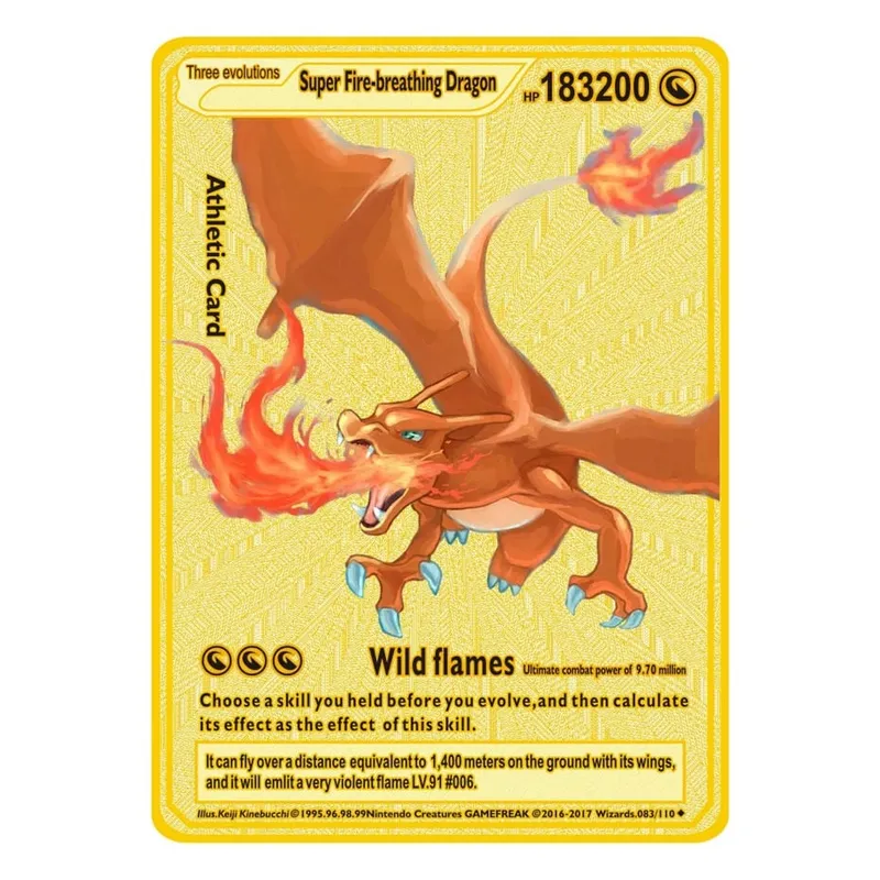 2026 NEW Pokemon Metal Card 10000 Points Arceus Charizard Super Card Golden English Mewtwo Vmax GX EX Anime Collection Card Gift — image 6