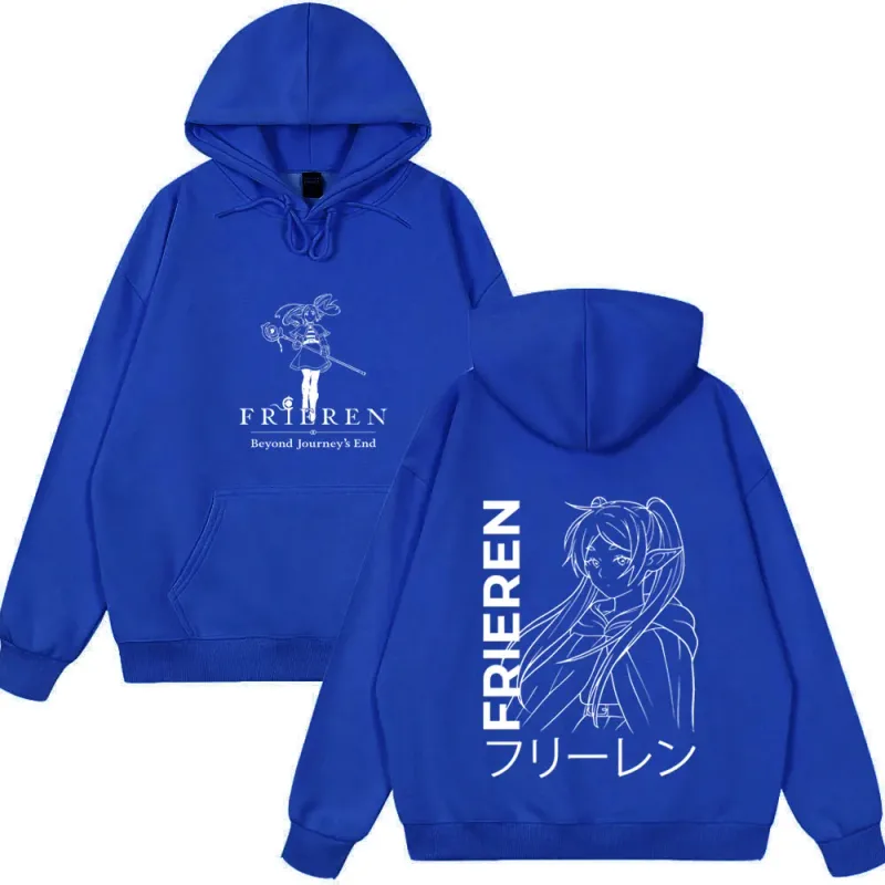 Anime Frieren: Beyond Journey's End Hoodies Men's Women Clothing Fashion Harajuku Tops Couple Style Wears Winter Fleeece Clothes — image 10