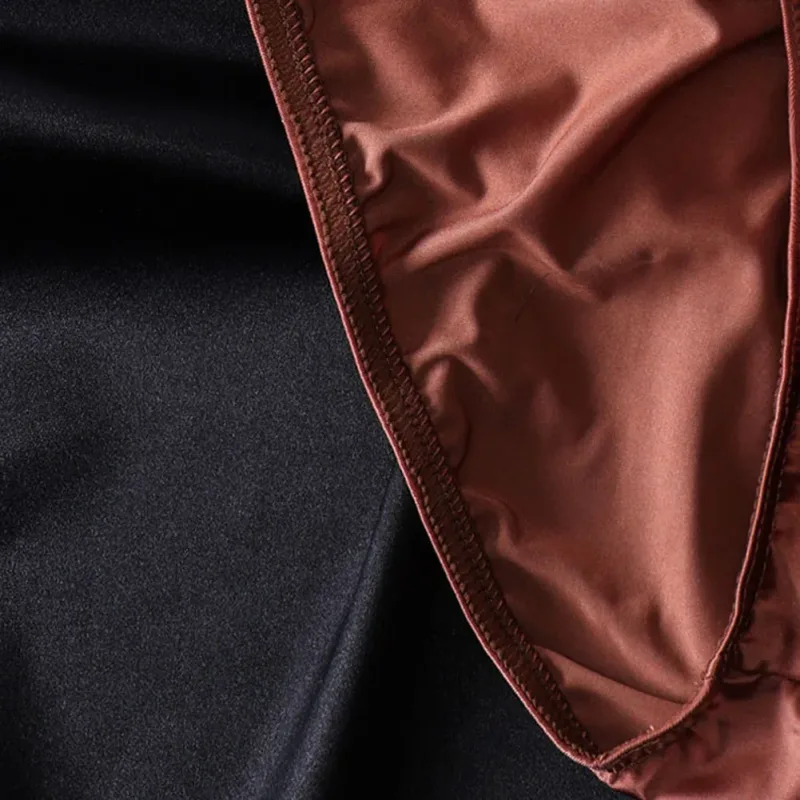 1pc Mens Briefs Ice Silk Satin-like Men's Underwear Bulge Pouch Smooth Cool Solid Men's Underpants Breathable Panties — image 10