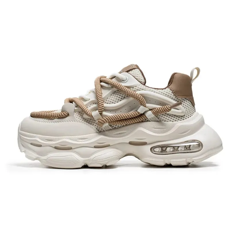 Men's Chunky Casual Sneakers Four Seasons Breathable Lightweight Outdoor Running Shoes Fashion Youth Soft-Sole Speed Sports Shoe