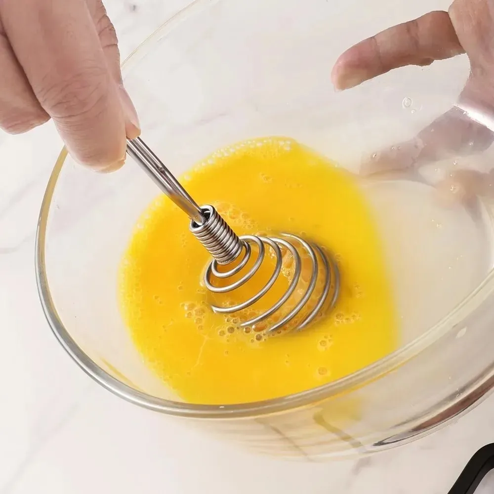 Kitchen Accessories Spiral Whisk Stirrer Mixer Stainless Steel Egg Milk Jam Beater Manual Blender Cooking Kitchen Utensil Tool