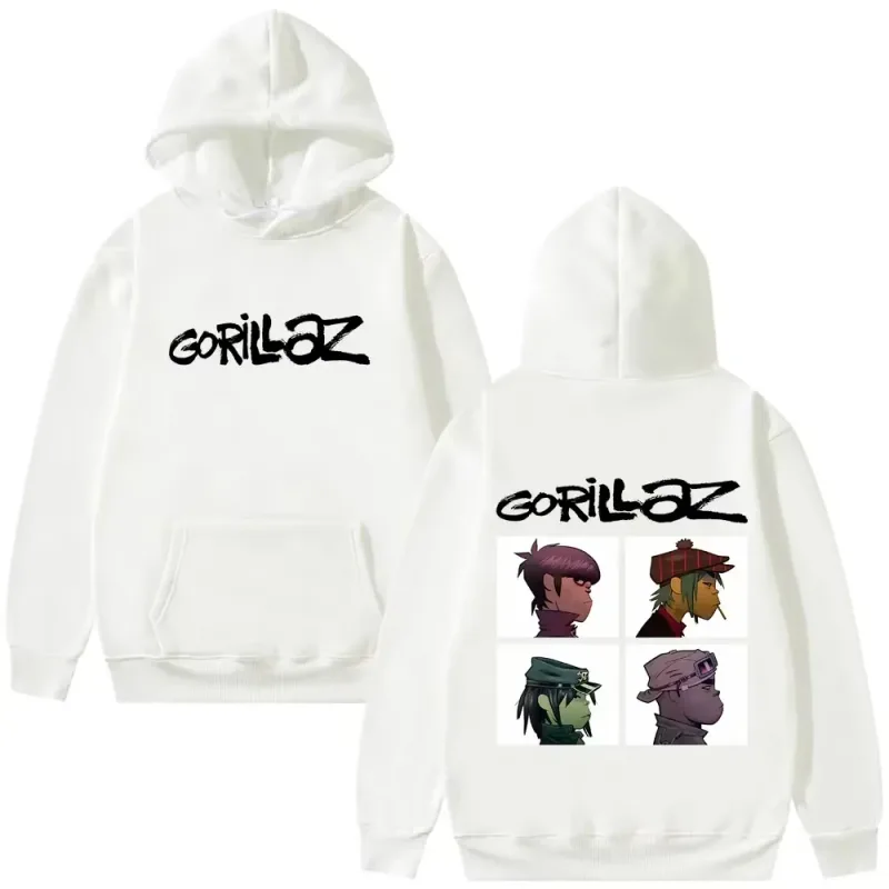 The Gorillaz Rock Band's Fashion Album Features Pattern Prints on Men's Hoodies Sweatshirts Hip-hop Alternative Retro Pullovers — image 6