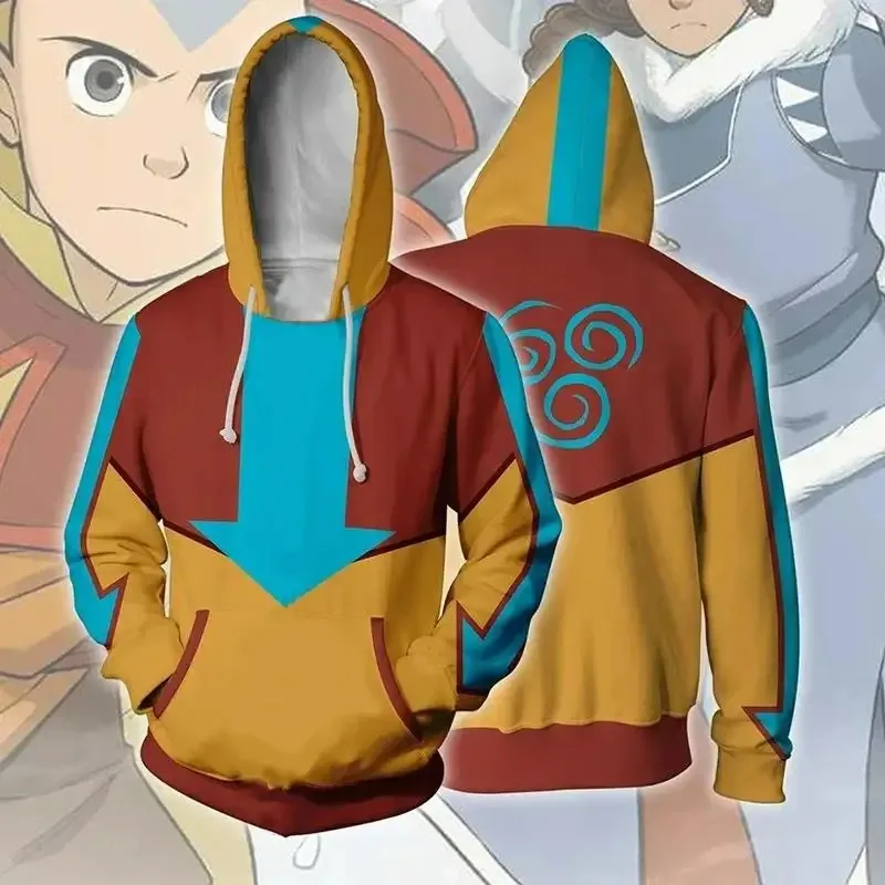 Anime Avatar The Last Airbender Cosplay Hoodies 3D Printed Sweatshirt Men Women Long Sleeve Tracksuit Pullover Harajuku Y2k Coat — image 5