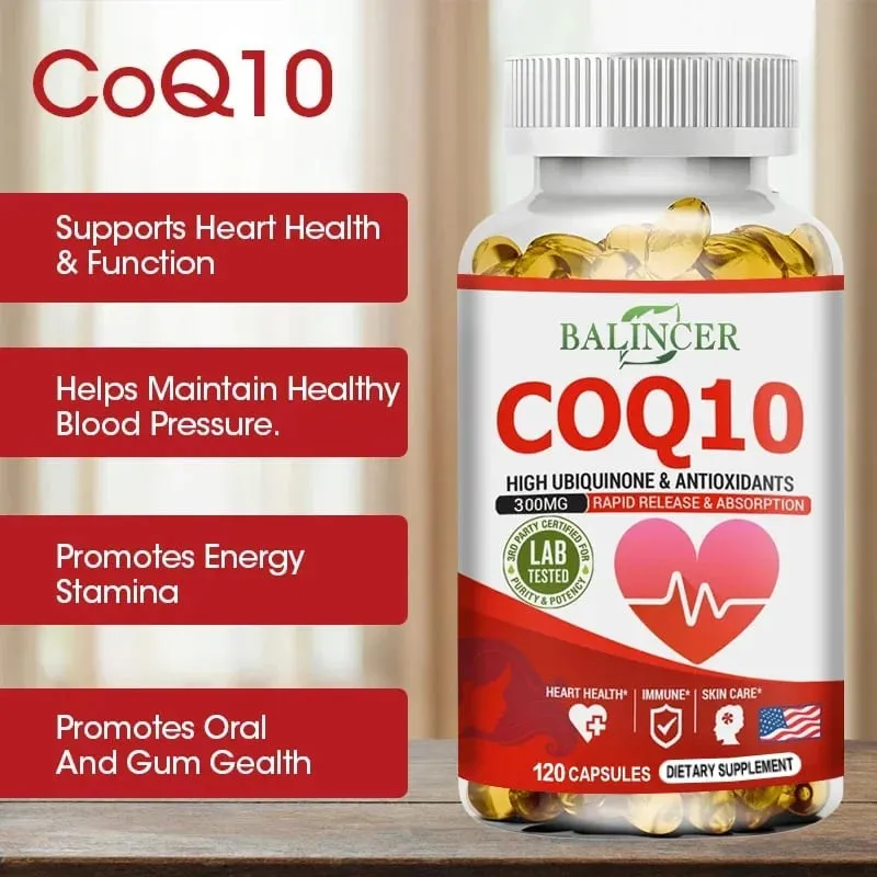 CoQ10 소프트젤 - 코엔자임 Q10(유비퀴논) 보충제 흡수율이 높은 항산화제는 심장 건강과 에너지 생산을 지원합니다 — image 3