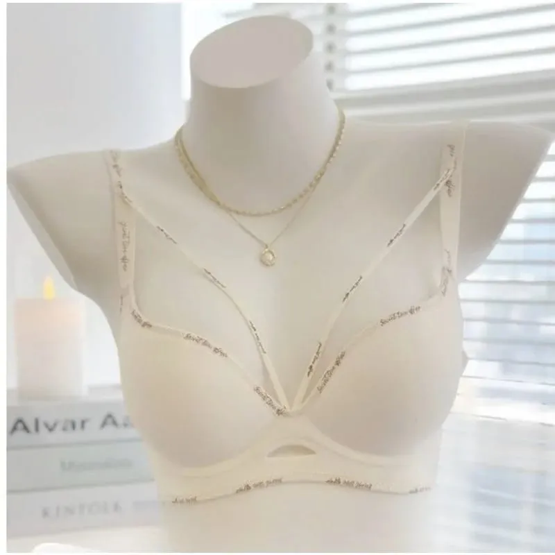 Stylish Leopard Print Seamless Wireless Lingerie Thin Comfortable Gather Small Breast Pretty Breast Shape Casual Wear S-XL Suit — image 3