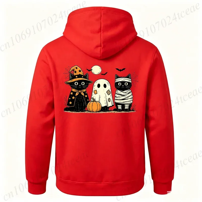 Black Cat Pumpkin Hoodies Ghots Gothic Fall Cat Sweatshirts Sweatshirts Halloween Spooky Season Tracksuits Halloween Party Gift — image 13