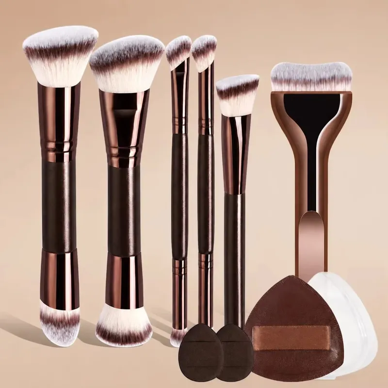 6/9pcs Multi-Functional Makeup Tool Set Includes Foundation Brush Face Brush Powder Brush Blush Brush Concealer Brush Cont