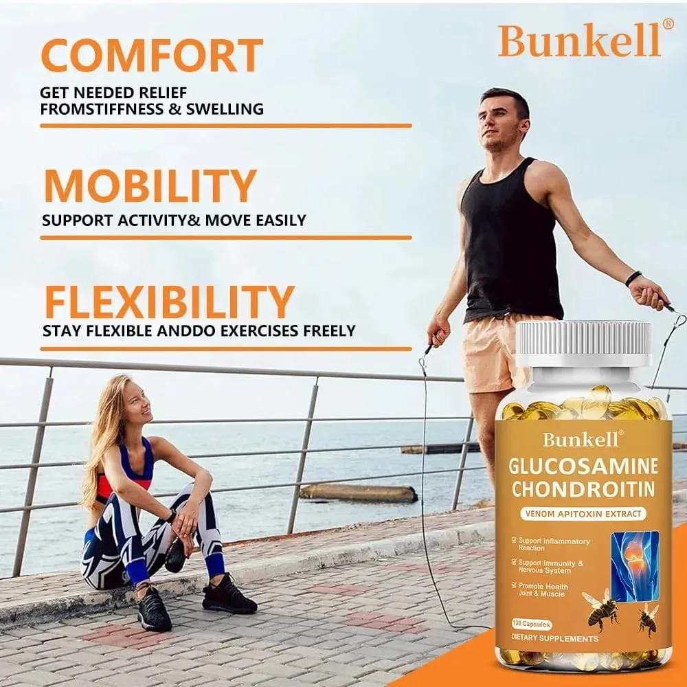 Glucosamine Chondroitin MSM 120 Capsules for Joint and Knee Health Immune System Non-GMO Gluten-Free — image 3