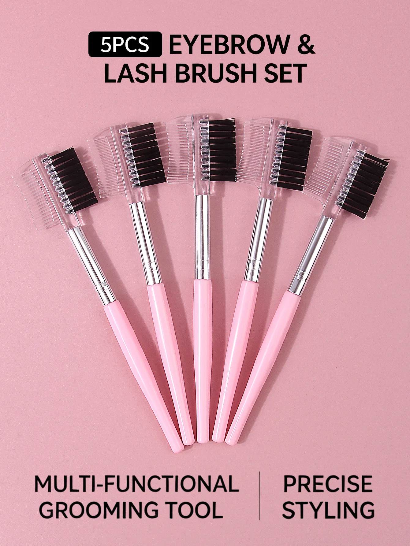 5PCS Makeup Brushes Eyelash Brush + Eyebrow Comb Makeup Brush Set Professional Volume Eyelashes
