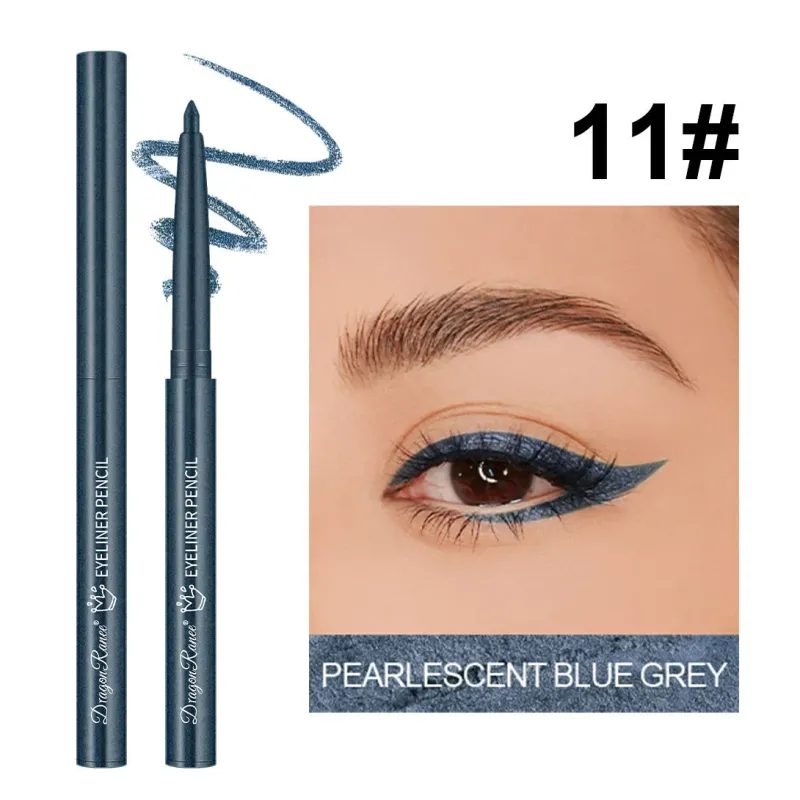 Waterproof Black Brown Eyeliner Gel Pencil Matte Smooth Quick Dry Easy Wear Pearlescent Eyeshadow Eye Liner Pen Makeup for Eyes