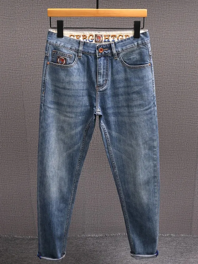 High-end Summer Thin Jeans Men20252023 Trend Embroidered Straight Casual Luxury Long Pants — image 4