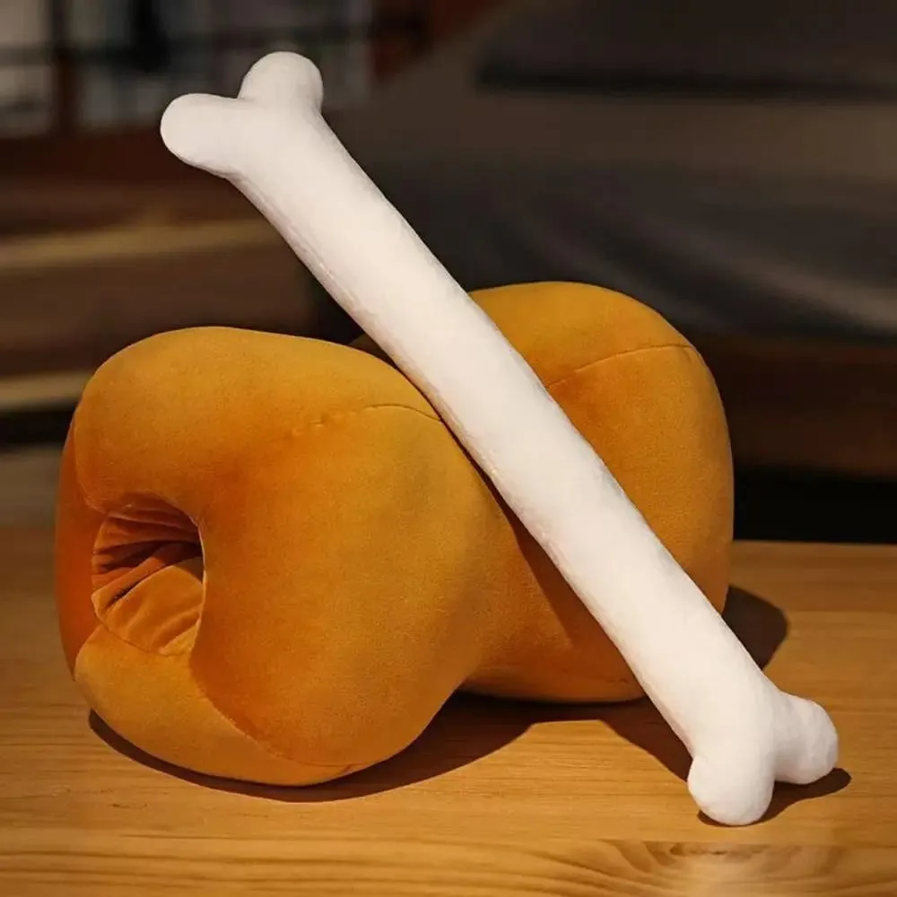 Novelty 42cm Simulation Meat Bone Pillow Soft Washable Pillow Hypoallergenic Cartoon Design Dual-use Pillow Sofa Cushion — image 3