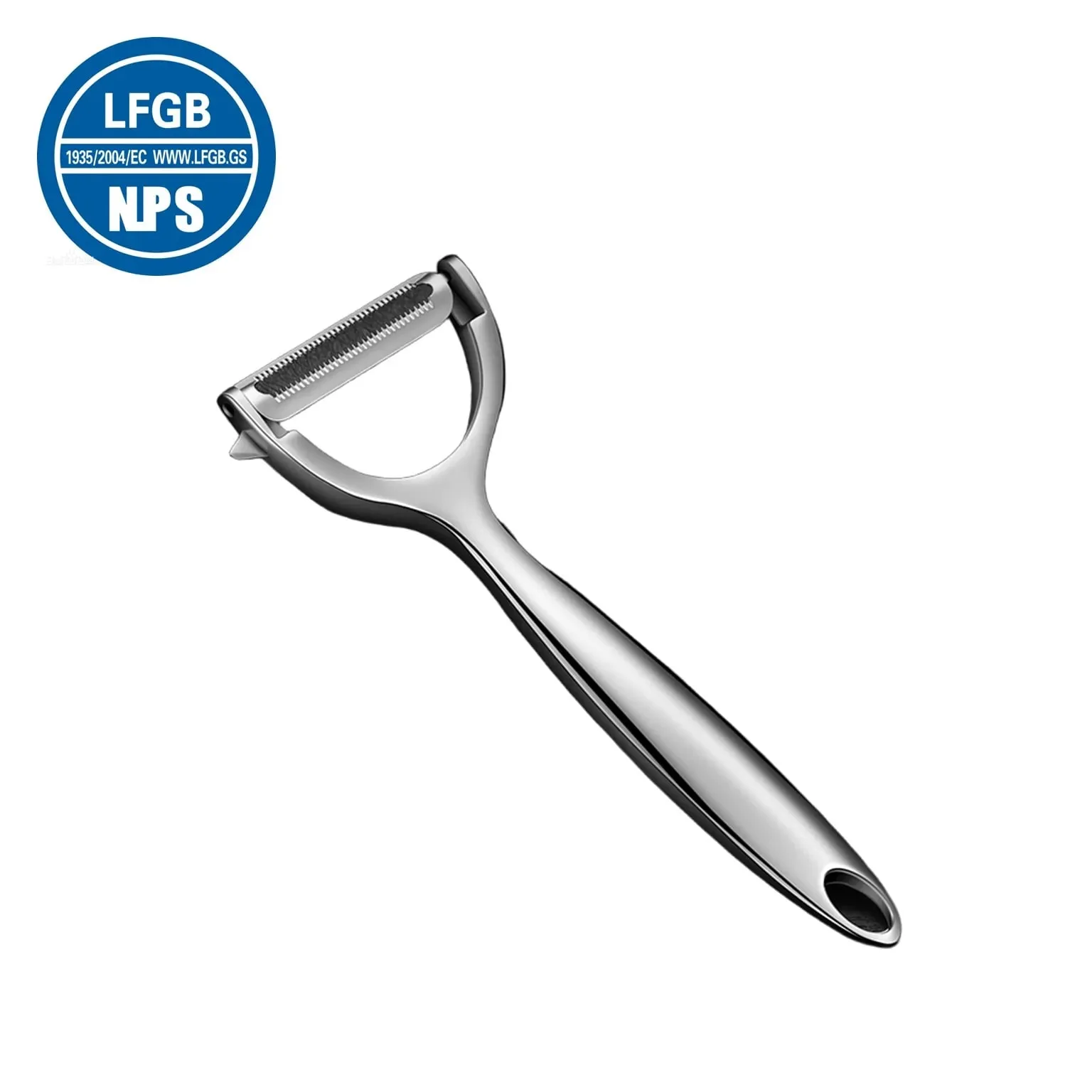LFGB Certificated Pure 304 Stainless Steel Peeler Ultra Sharp Blade Fruit and Vegetable Zester Family Kitchen Peeling Tool — image 2