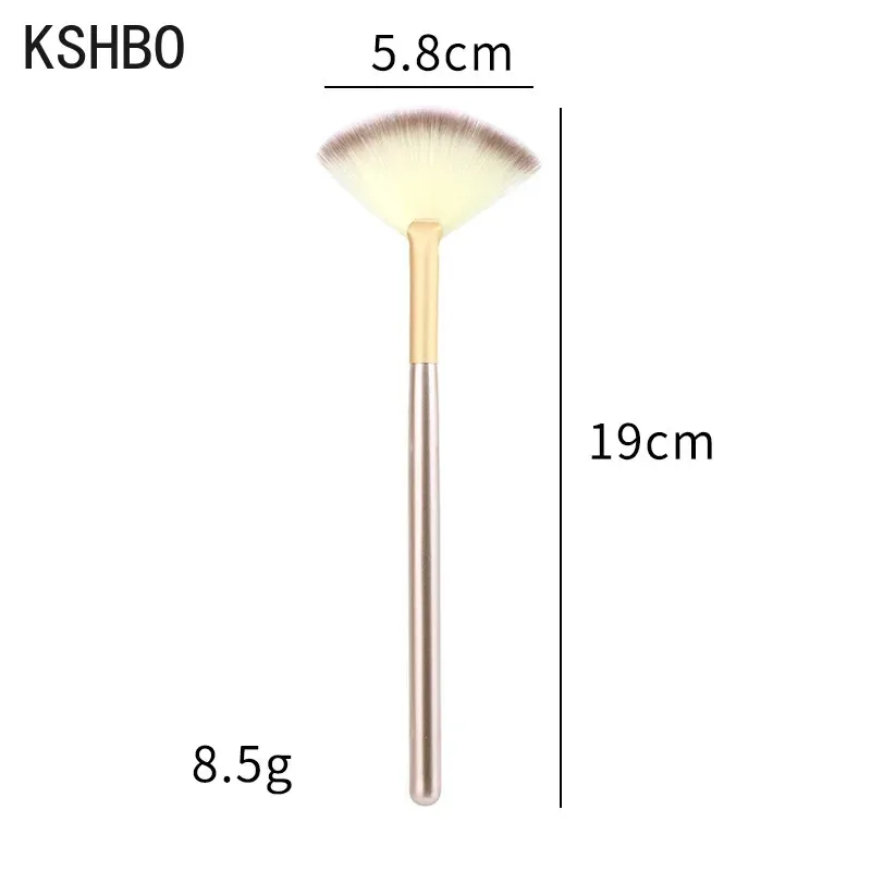 5pcs Fan Brushes Facial Brushes Soft Makeup Brush Cosmetic Applicator Tools Wooden Handle and Soft Fiber for Peel Mask