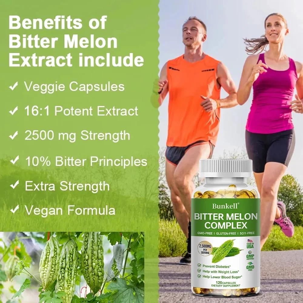 Bitter Melon Extract Capsules 2500mg Supports Blood Sugar Balance Glucose Metabolism Cardiovascular & Heart Health — image 4