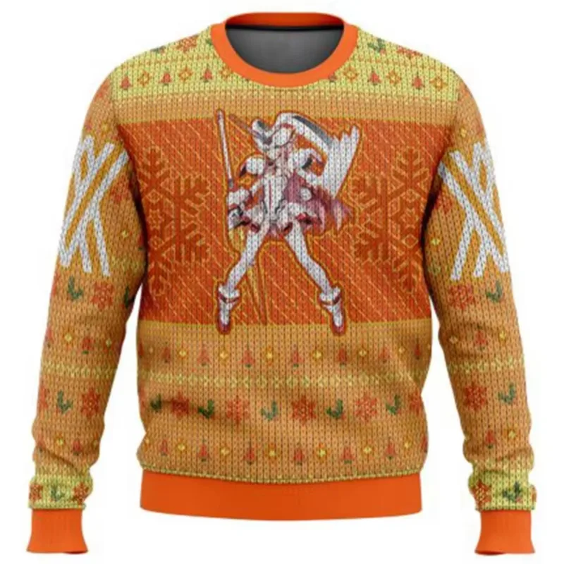 Anime One Piece Luffy Navidad feo suéter 3D sudadera Tops Otoño Invierno Cosplay Santa Claus suéteres regalo — image 2