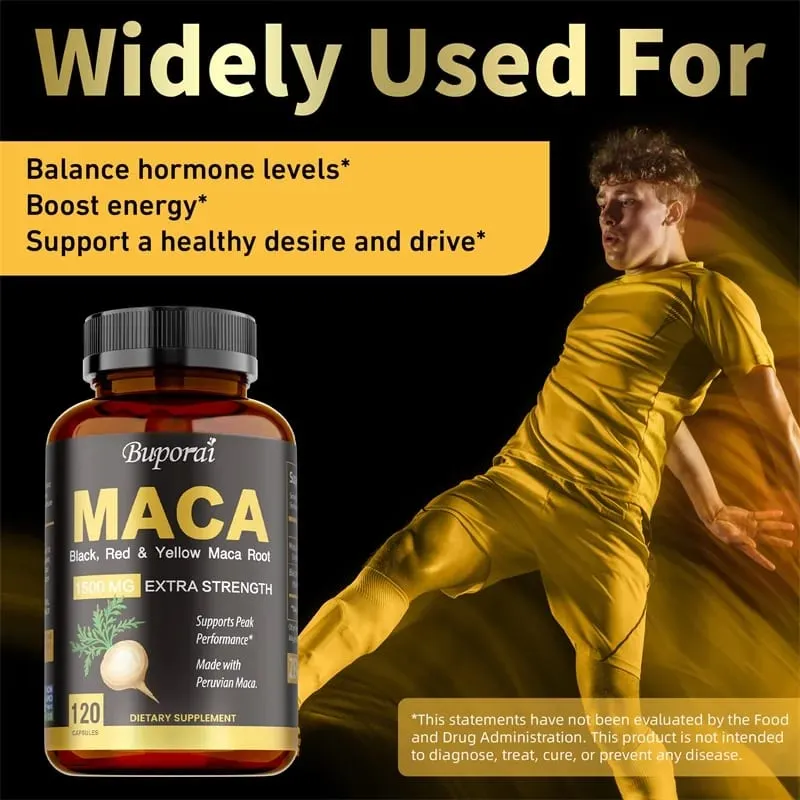 Maca Capsules - Reduce Fatigue Hormone Balance Regulate Mood Improve Athletic Performance Increases Energy and Endurance — image 6