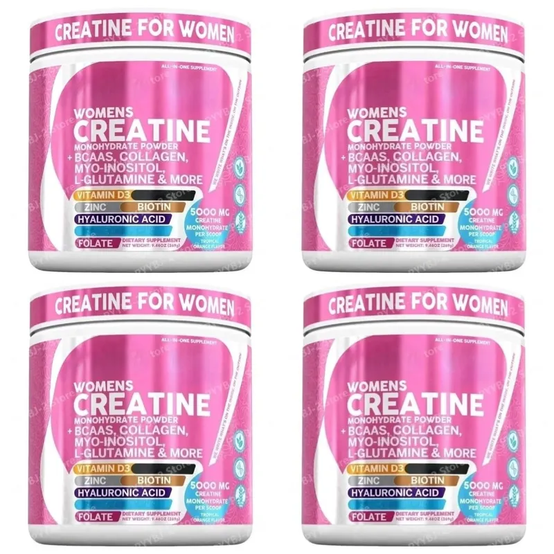 Women's Creatine Monohydrate Powder 5000mg Collagen BCAAs L-Glutamine For Muscle Energy & Beauty Support Formula Adult 269g