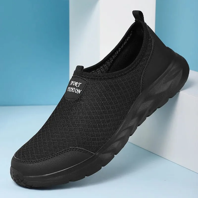 2023 lekkie męskie buty w stylu casual oddychające wsuwane męskie trampki antypoślizgowe męskie mieszkania buty do chodzenia na świeżym powietrzu rozmiar 40-47 — image 1