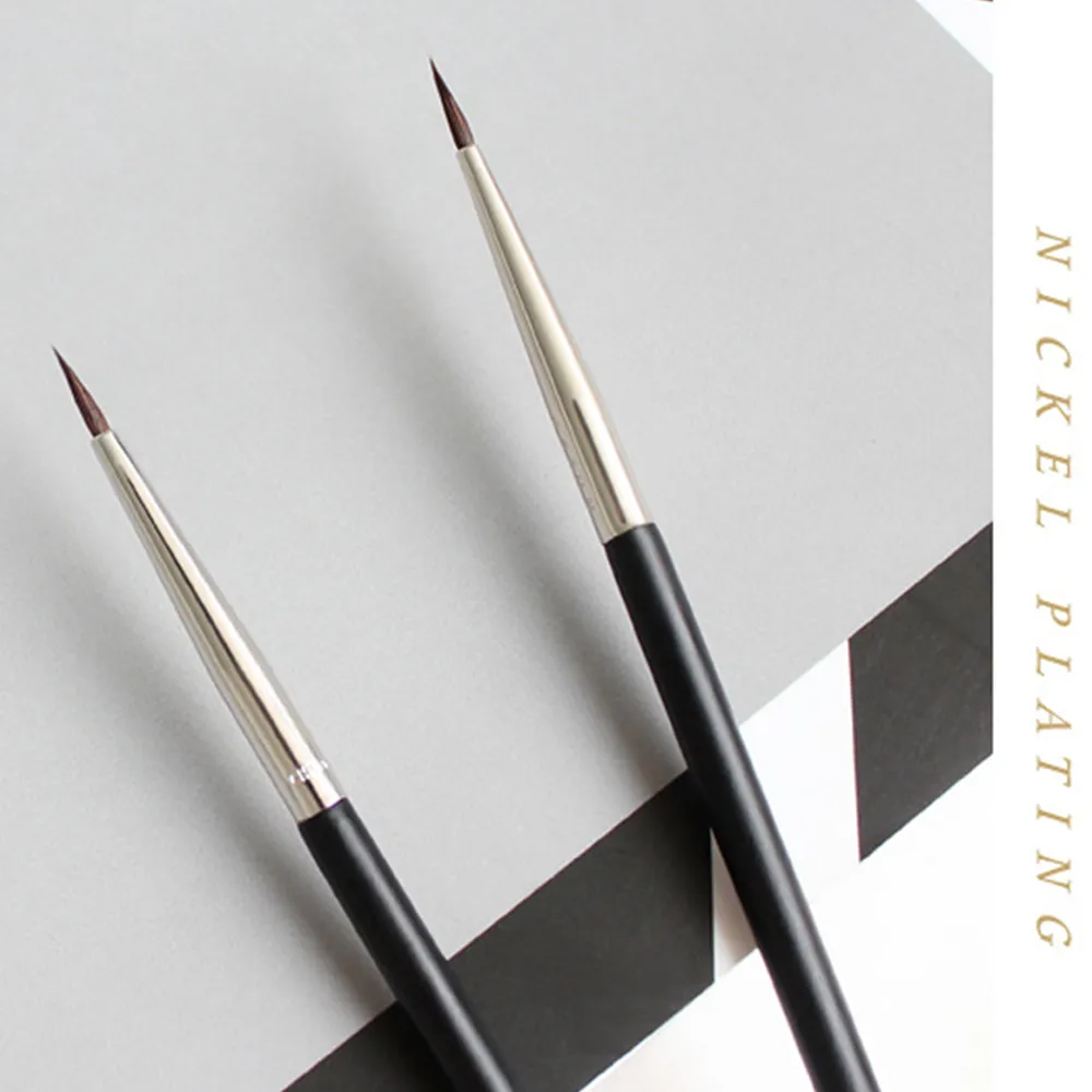 Women Makeup Brushes Fine Eyebrow Cream Brush Black Eyeliner Brush Eyeliner Pen Mink Hair — image 3