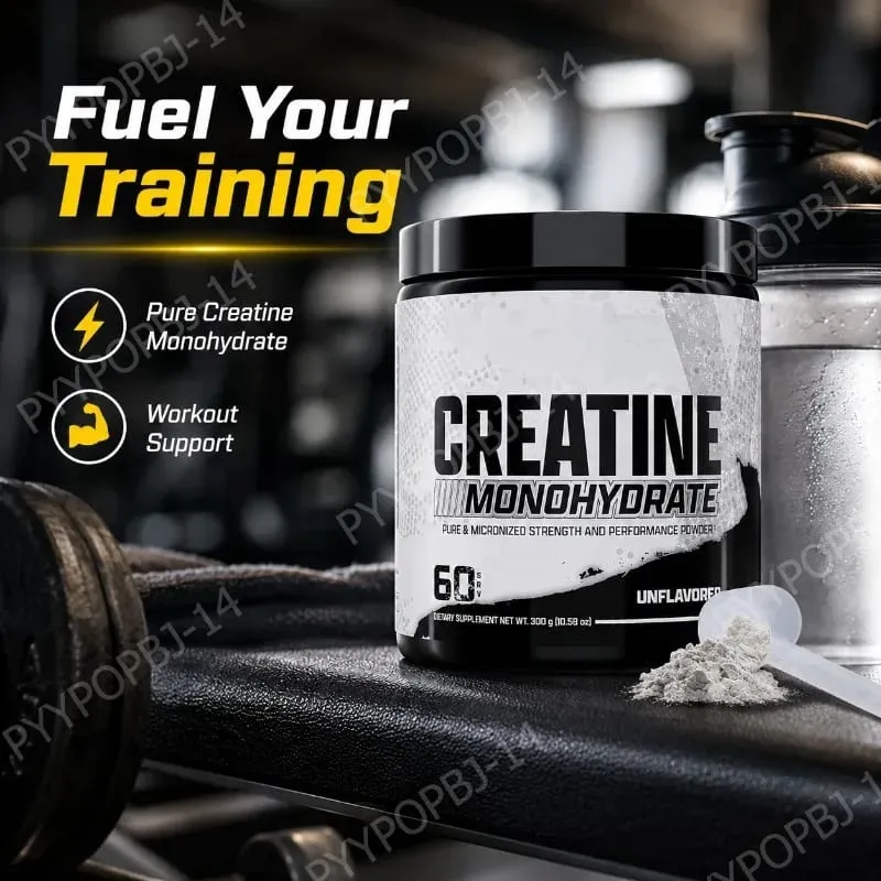 Creatine Monohydrate Powder 5g Per Serving Supports Strength Muscle Recovery Unflavored 60 Servings 300g