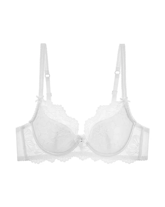 Purple French Lace Bra Embroidery Soft Underwire Minimizer Big Bust Lift Anti Sag Gathering Support Daily Lingerie 32-38 Bra Set — image 11