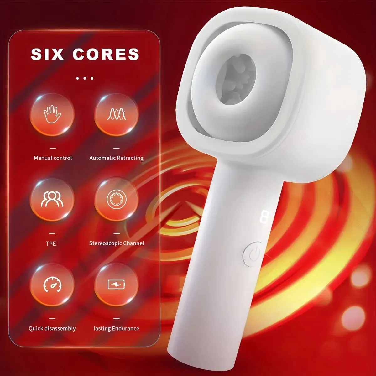 8 Powerful Automatic Telescopic Double Head Clip Vacuum Cup Male Masturbator Adult Sex Toys for Men Blowjob Stimulation Vibrator — image 2