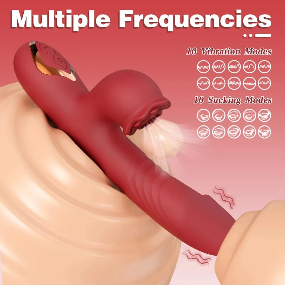 Powerful Vibrating Sucking Vibrator Female Sucker Clitoris Stimulator G Spot Dildo Massager Adult Goods Sex Toys Shop for Women — image 3