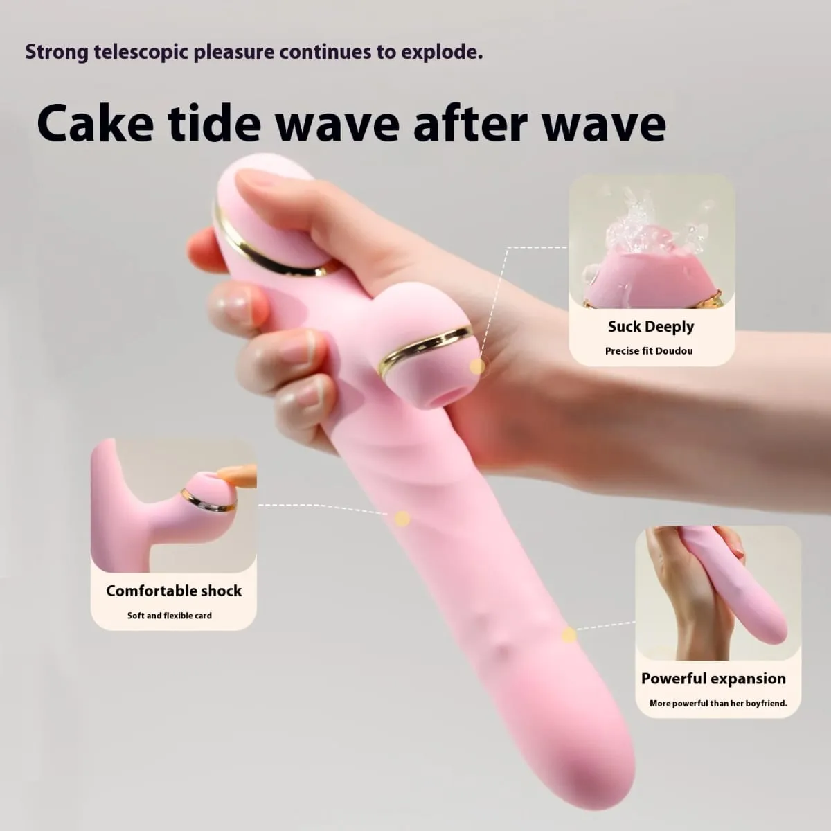 vibrator for women bead telescopic thrust gun clitoral sucking vibrator usb charging adult sex toy dildo g-spot stimulator vibra — image 3