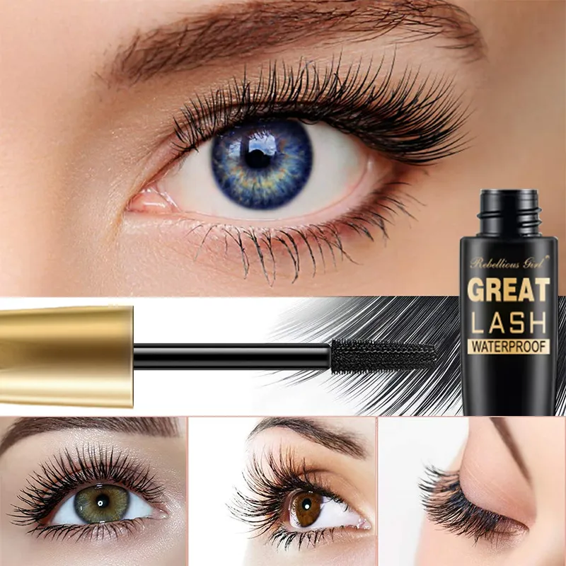 5D Black Waterproof Mascara Lengthens Eyelashes Extension Thick Silk Fiber Mascara Female Makeup Eye Cosmetics Tools for Gifts — image 5
