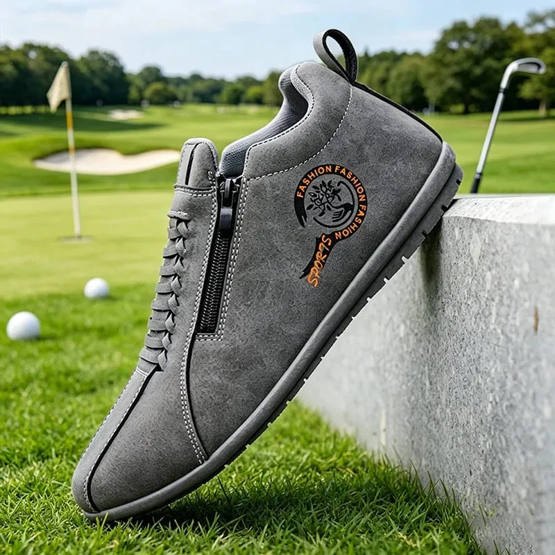 Men's Suede Side-Zip Casual Sneakers Low-Top Flat Sole Comfortable Walking Shoes for Men — image 5